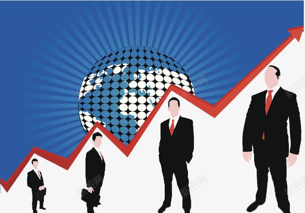 动画股票配图png免抠素材_新图网 https://ixintu.com 商务 地球 基金 打新股 新股 红色箭头 股票 蓝色地图 闪光 阶梯上升