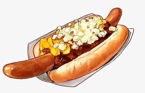 热狗png免抠素材_新图网 https://ixintu.com 卡通 快餐 手绘 插画 文艺 清新 热狗 美食 香肠 香肠图案