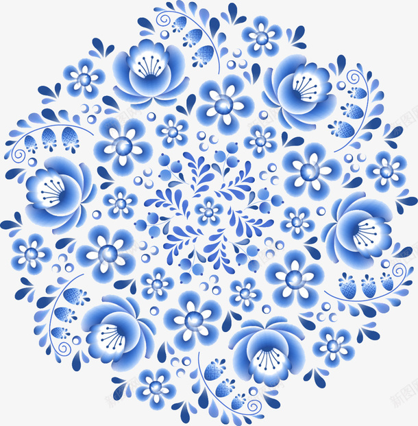 中国风蓝色青花瓷花纹png免抠素材_新图网 https://ixintu.com 中国风蓝色青花瓷花纹 花纹 蓝色 蓝色花纹 青花瓷 青花瓷花纹