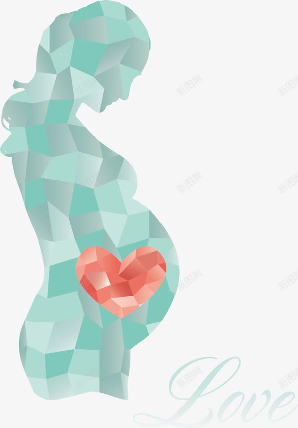 孕妇几何png免抠素材_新图网 https://ixintu.com 孕妇 母婴海报设计素材 母婴用品海报