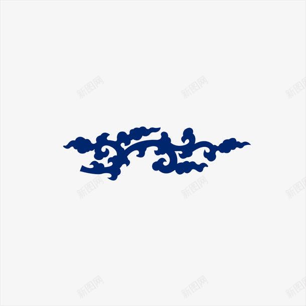中国古典图案png免抠素材_新图网 https://ixintu.com 中国原始 古典云纹 海浪 祥云底纹 蓝色祥云