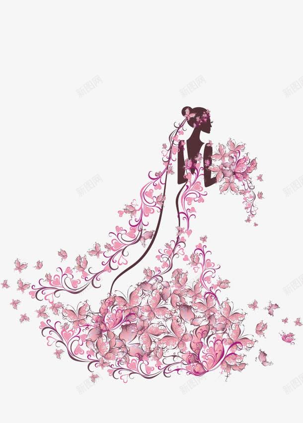 手捧花朵的新娘png免抠素材_新图网 https://ixintu.com 手捧花朵的新娘 浪漫婚礼 美丽婚纱