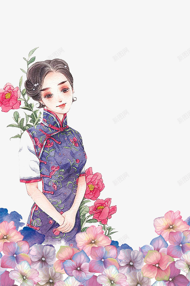 三八妇女节人物手绘民国风女孩插png免抠素材_新图网 https://ixintu.com 三八 三八妇女节人物手绘民国风女孩插图免费下载 人物 女孩插图 妇女节 手绘 民国风