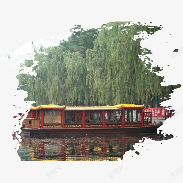济南江河船png免抠素材_新图网 https://ixintu.com 寺庙 山水 建筑塔 快感 景色 江河 济南建筑 美丽 美景
