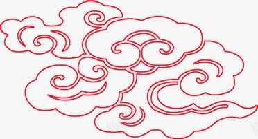 红色祥云新年海报png免抠素材_新图网 https://ixintu.com 新年 海报 祥云 红色