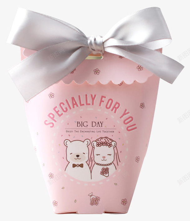 欧式婚礼粉色喜糖包装png_新图网 https://ixintu.com 包装 喜糖 婚礼 欧式 粉色 糖包 糖果 蝴蝶结