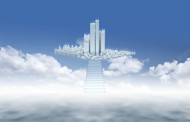 蓝天房地产背景png免抠素材_新图网 https://ixintu.com 房地产 房地产宣传单 白云 素材背景 蓝天