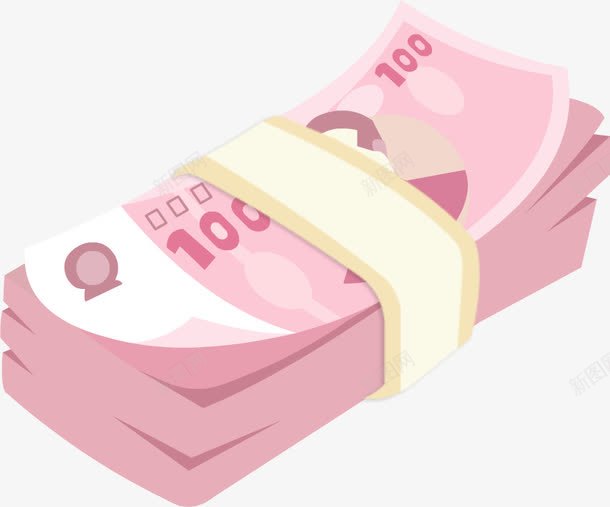 一摞现金png免抠素材_新图网 https://ixintu.com 一摞 手绘 现金 红色 纸张