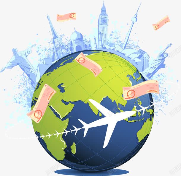手绘地球城市世界旅游日png免抠素材_新图网 https://ixintu.com 世界旅游 世界旅游日 出国旅游 周游世界 国外旅游 地球 城市旅游 旅游 旅游去哪里 旅行 旅途 海外旅游 环球旅游 畅游世界 签证背景 飞机