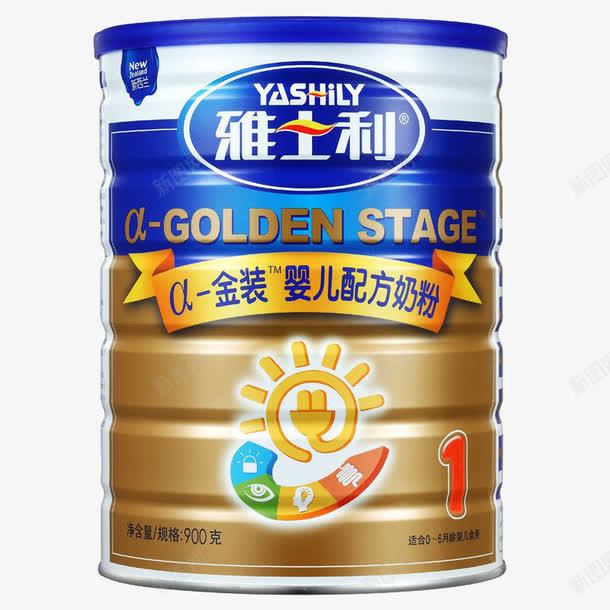 雅士利金装1段婴儿配方奶粉png免抠素材_新图网 https://ixintu.com 06月龄婴儿适用 900g 产品实物 婴儿配方奶粉 罐装 雅士利Yashily金装1段