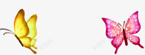 春天黄粉色纹理光效蝴蝶png免抠素材_新图网 https://ixintu.com 春天 粉色 纹理 蝴蝶