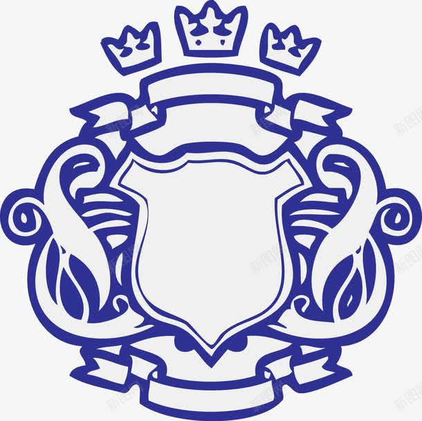 欧式商标图案矢量图图标ai_新图网 https://ixintu.com LOGO 商标 图案 复古 标志 蓝色 矢量图