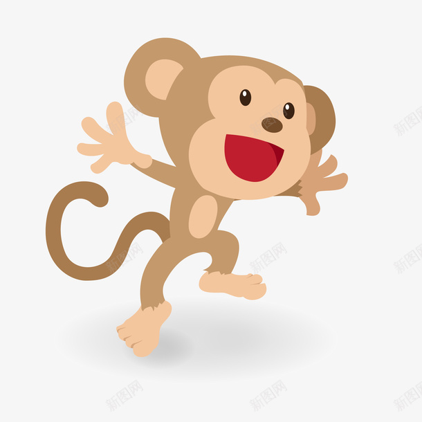 卡通猴子动物矢量图ai免抠素材_新图网 https://ixintu.com 动物园 动物设计 卡通 可爱 森林 猴子 矢量图