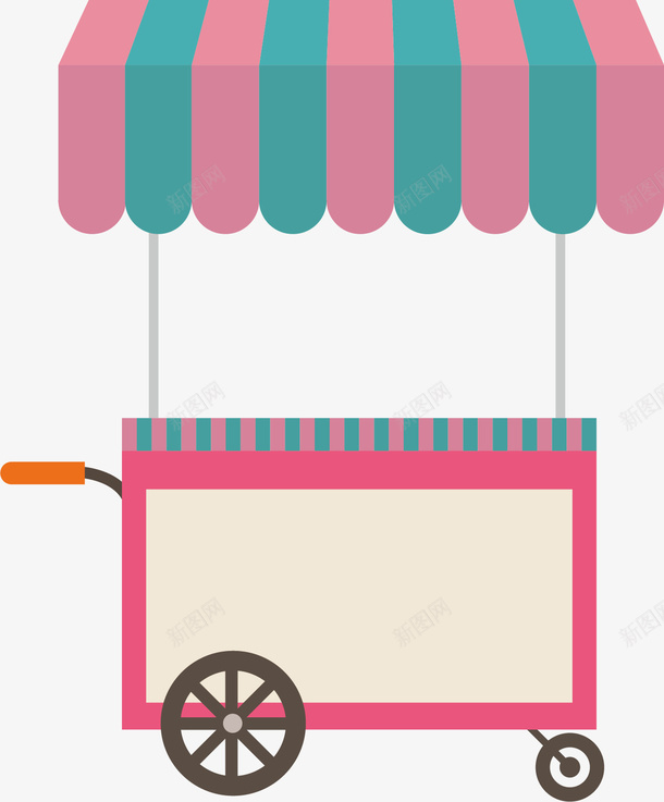 水彩粉色摊位矢量图ai免抠素材_新图网 https://ixintu.com 促进消费 冰淇淋车 创意 卖东西 卡通手绘 地摊经济 小摊贩 摆地摊 摆摊 摊位 水彩 矢量图 经济 路边摊 集市