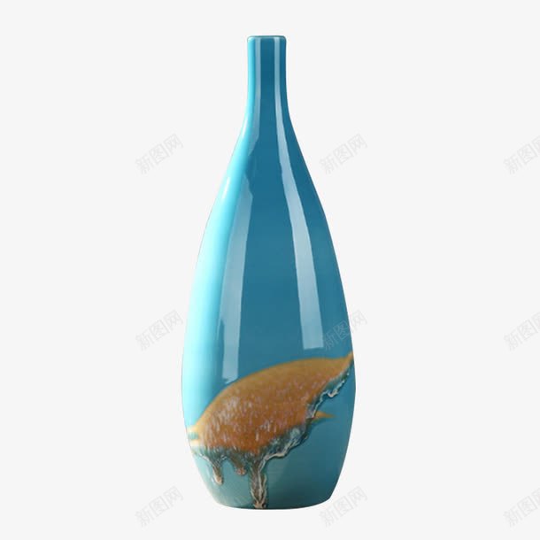 浅蓝色渐变小口花瓶png免抠素材_新图网 https://ixintu.com 北欧家居 桌面摆件 浅蓝色渐变小口花瓶 现代简约 空花瓶 装饰品 陶瓷