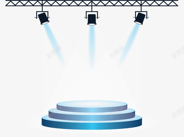 蓝色灯光颁奖舞台png免抠素材_新图网 https://ixintu.com 晚会舞台 矢量png 舞台 蓝色灯光 颁奖台 领奖台 领奖站台