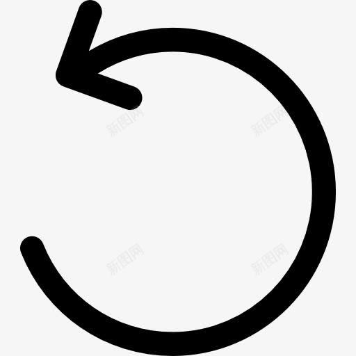 逆时针环形箭头图标png_新图网 https://ixintu.com 半圆形箭头 圆圈 圆形箭头 左箭头 旋转 箭头 象征 逆时针方向