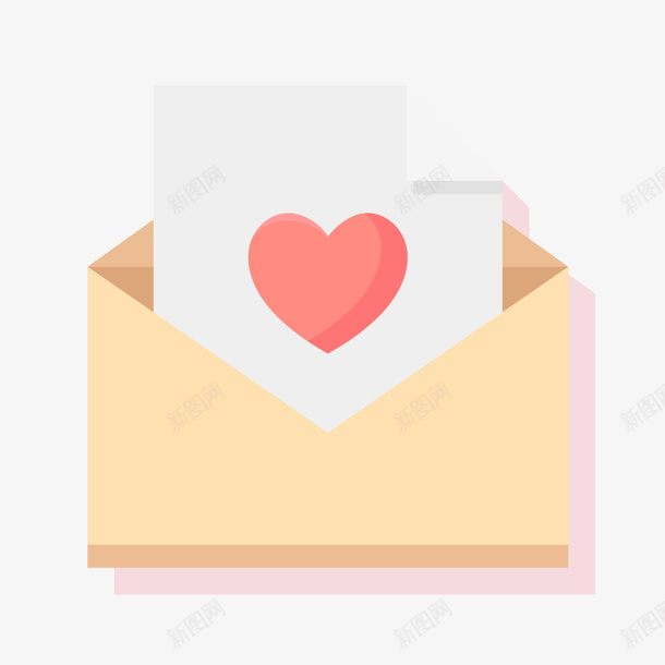 卡通信封信纸png免抠素材_新图网 https://ixintu.com 信纸 卡通信封 婚礼装饰 红色爱心 背景装饰