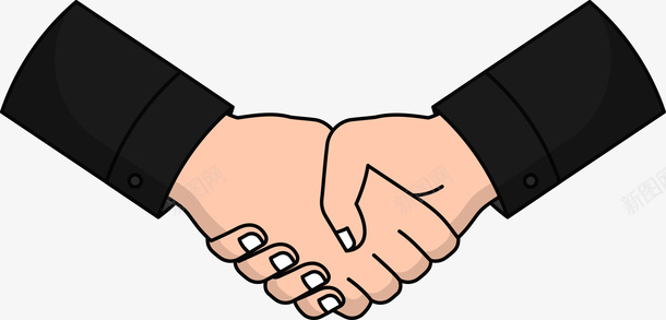 手绘卡通商务会面握手png免抠素材_新图网 https://ixintu.com 交流 会面 信任 卡通 合作 商业 商务 图案 帮助 帮扶 扶持 握手 见面 设计 道别
