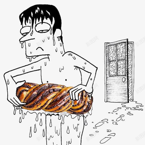 厨房幽默故事之拧干衣服png免抠素材_新图网 https://ixintu.com 厨房 幽默故事 拧干衣服 插图 男人 简笔画 美食 雨