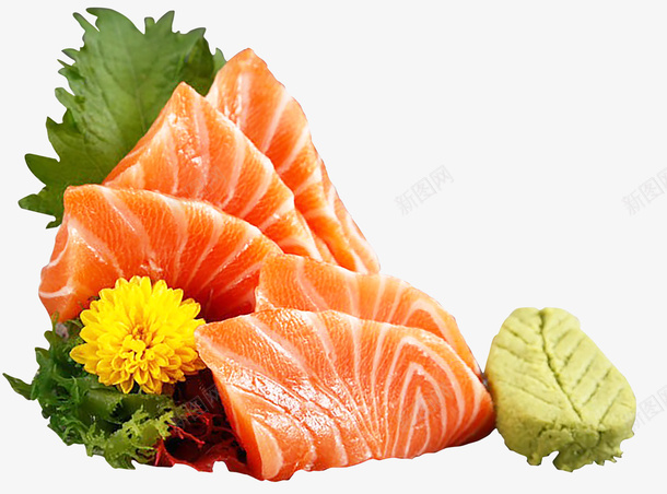 美味的三文鱼食物png免抠素材_新图网 https://ixintu.com 三文鱼 三文鱼鱼生 免抠图 效果图 美味 花朵 装饰图 装饰画 青菜 食物 鱼片