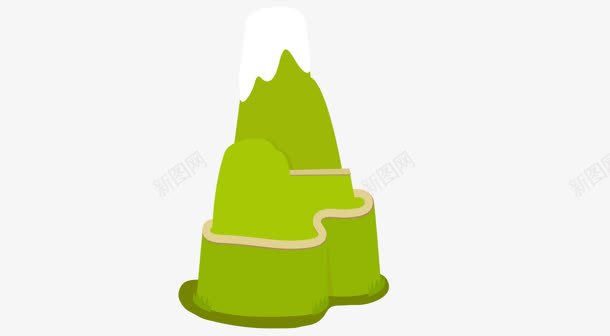 山绿色山卡通山春天装饰png免抠素材_新图网 https://ixintu.com 卡通山 春天 绿色 装饰 高清