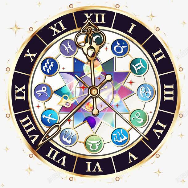 罗马钟表png免抠素材_新图网 https://ixintu.com 指针 罗马数字 钟表 黑色