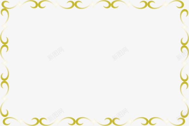 欧式花边png免抠素材_新图网 https://ixintu.com 影楼装饰 画框素材 相框 金色