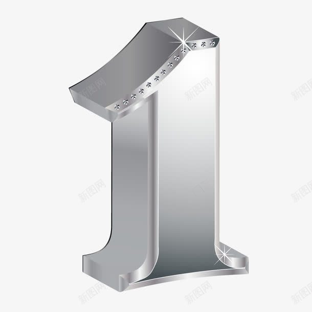 第一名png免抠素材_新图网 https://ixintu.com 1 3D 数字 立体 第一 装饰 钻石