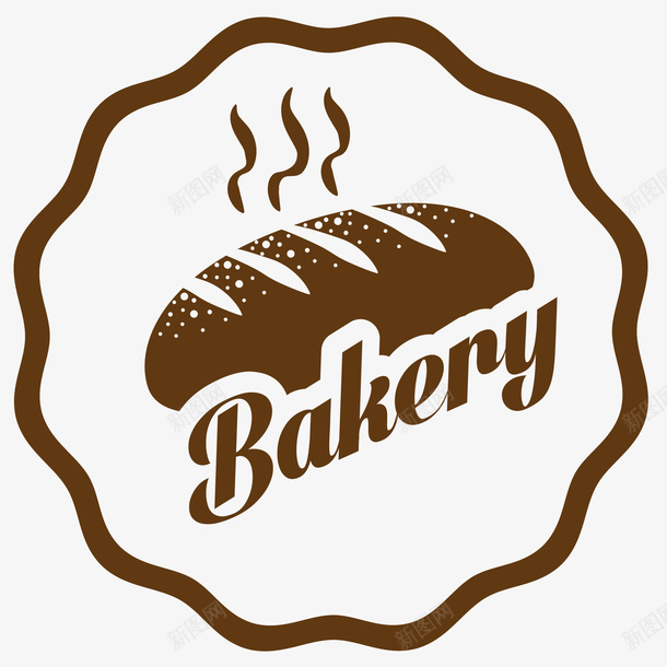 蛋糕店的标签矢量图ai免抠素材_新图网 https://ixintu.com 标签设计 美食 花边 蛋糕 面包 食物 矢量图