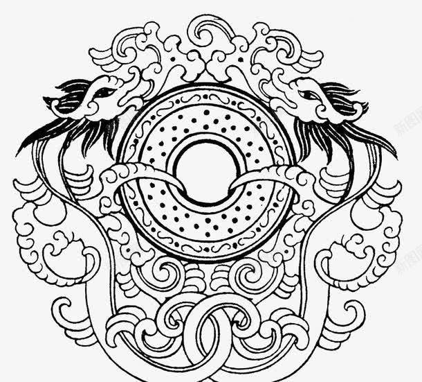 彝族图腾龙纹png免抠素材_新图网 https://ixintu.com 中国风 传统文化 图腾 圆图腾 圆形 彝族 彝族图腾 民族风 祥龙图案 线条龙纹 龙纹