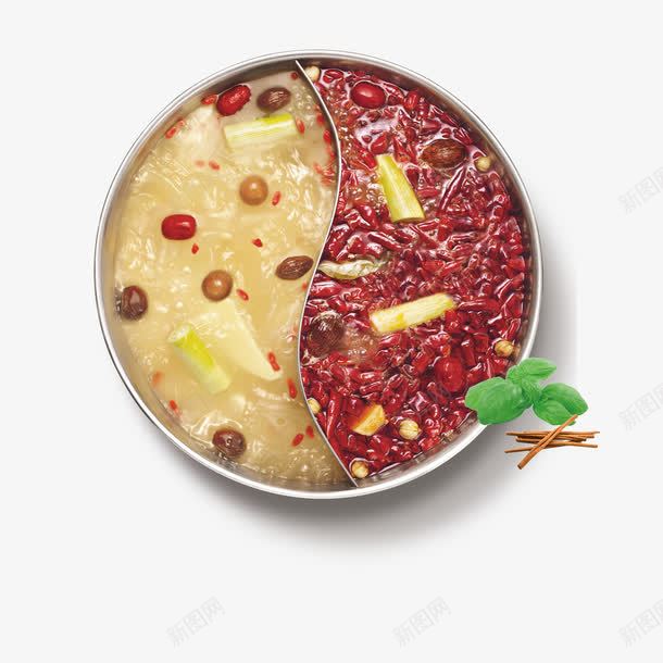 口味美食红汤火锅png免抠素材_新图网 https://ixintu.com 口味 独家 红汤火锅 美食 肉类 蔬菜 辣椒油 金针菇 鸳鸯锅