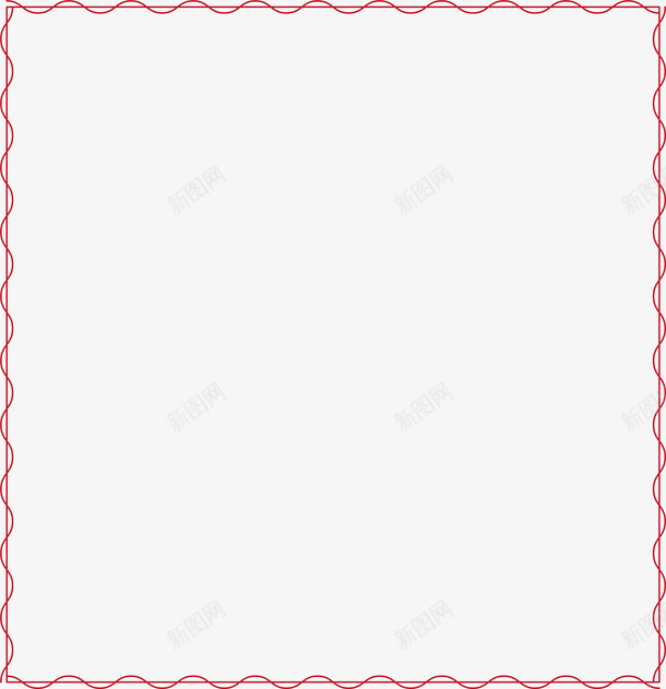红色波浪线条边框矢量图ai免抠素材_新图网 https://ixintu.com 波浪形边框 波浪线条 矢量png 矢量图 红色线条 线性 线条 线条边框