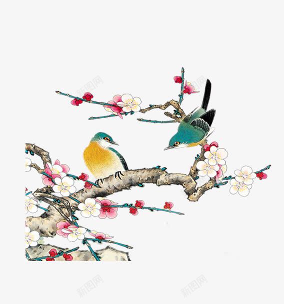 工笔花鸟画png免抠素材_新图网 https://ixintu.com 国画 工笔花鸟画 手绘 精美