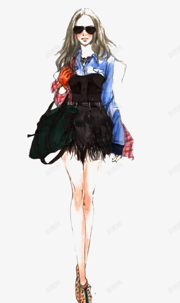 服装模特png免抠素材_新图网 https://ixintu.com 手绘 服装模特 服装设计 素描 美女