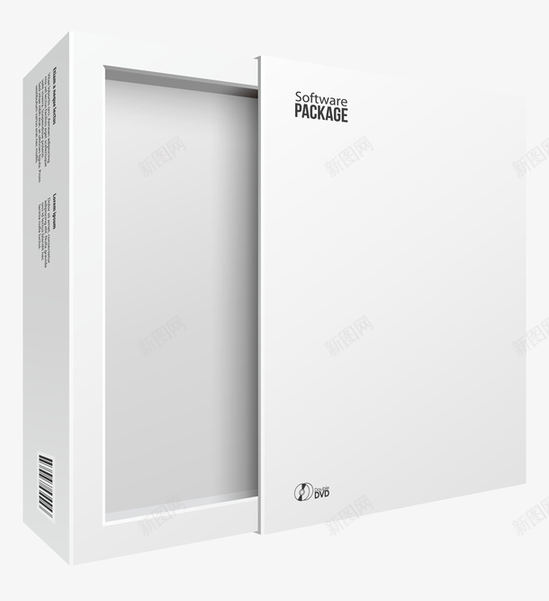 白色包装盒png_新图网 https://ixintu.com DVD包装盒 产品包装 包装产品模型 包装设计 家电包装盒 广告设计 白色纸盒 矢量盒子 纸盒矢量图