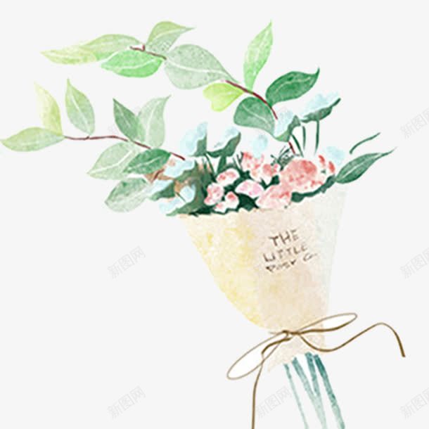 春天小清新鲜花花束psd免抠素材_新图网 https://ixintu.com 叶子 小清新 春天 春天小清新鲜花花束 绿色 花朵 花束 鲜花