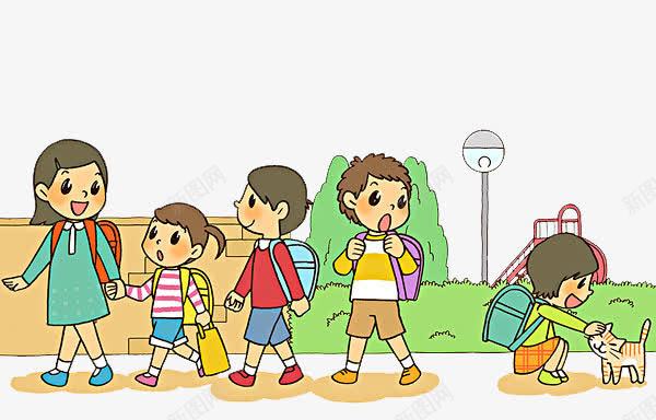开学季学生返校卡通手绘png免抠素材_新图网 https://ixintu.com 卡通手绘 女孩子 学生 开学季 新学期 新学期新开始 背书包的人