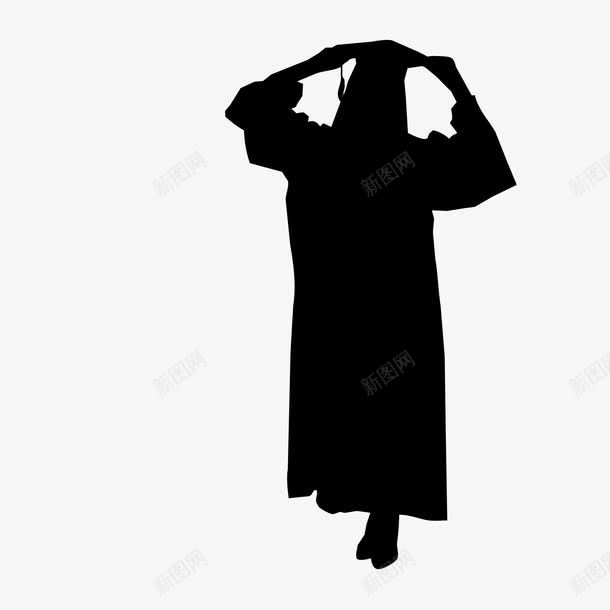 毕业生剪影矢量图ai免抠素材_新图网 https://ixintu.com 人物 人物形象 剪影 博士 博士帽 大学生 毕业生 矢量图