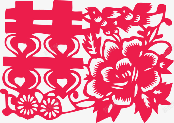 红色喜庆喜字剪纸png免抠素材_新图网 https://ixintu.com 双喜 喜字剪纸 婚庆 婚礼 浪漫 爱情 红色剪纸 结婚