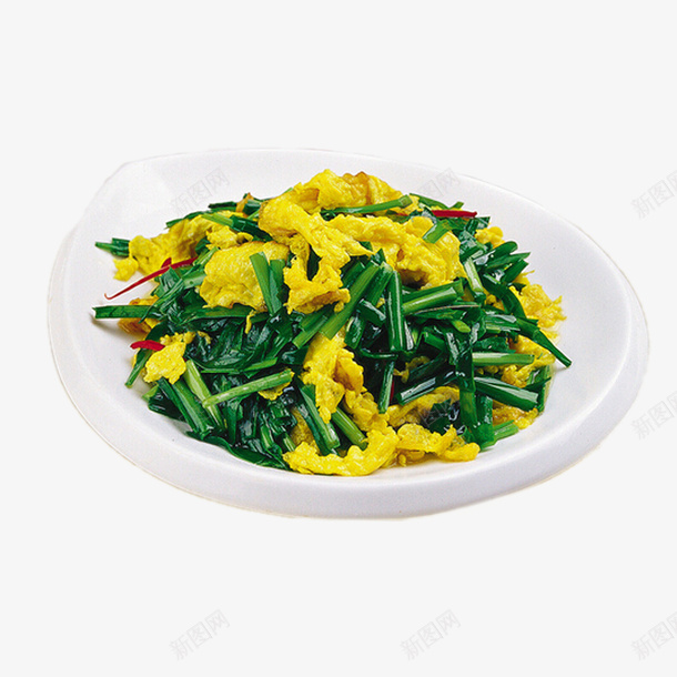 素菜韭菜炒鸡蛋psd免抠素材_新图网 https://ixintu.com 家常菜 炒菜 素菜 绿色 美味 菜品 韭菜炒鸡蛋 黄色
