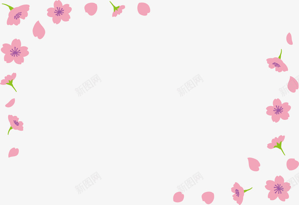 粉色美丽桃花框架png免抠素材_新图网 https://ixintu.com 春天 春季 春日 桃花框架 粉色花朵 边框纹理 鲜花