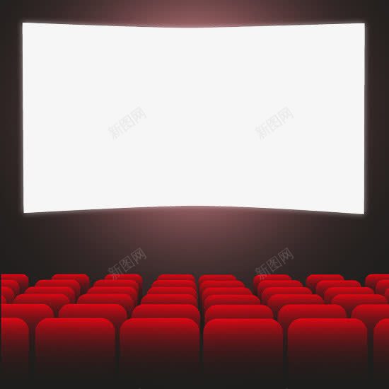 卡通电影院png免抠素材_新图网 https://ixintu.com 座位 电影 电影院 荧屏 观影厅
