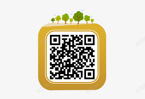 树林二维码个性png免抠素材_新图网 https://ixintu.com 个性二维码 免抠 卡通创意设计 店铺二维码 简约