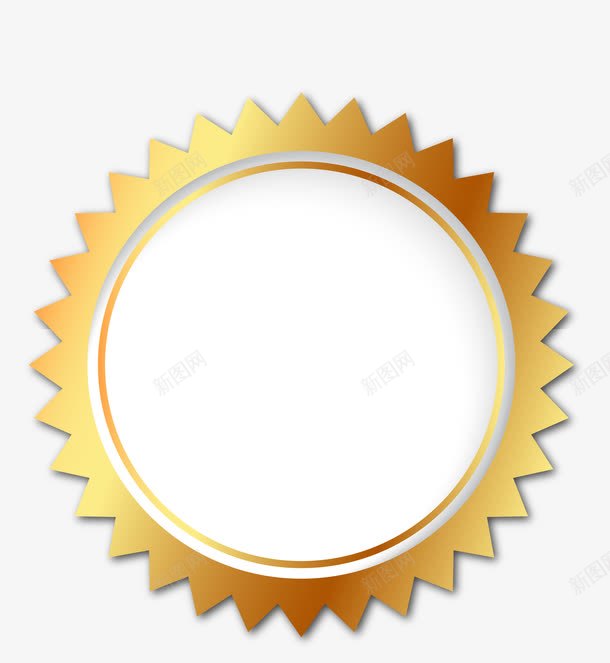渐变促销金色锯齿png免抠素材_新图网 https://ixintu.com 促销 圆 渐变金色 锯齿圆圈