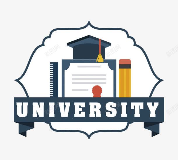 大学徽标矢量图eps免抠素材_新图网 https://ixintu.com 大学 徽章 教育 标签 矢量图