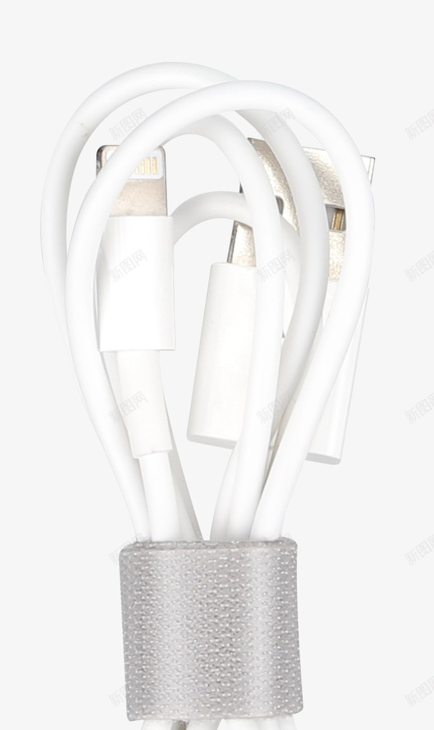 白色电源数据线png免抠素材_新图网 https://ixintu.com usb 数据线 数码配件 电源线 缠绕电源线 苹果充电线