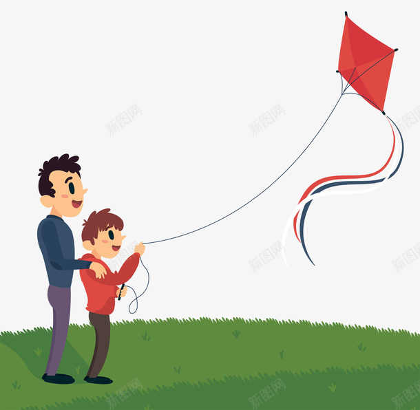 春天户外踏春放风筝psd免抠素材_新图网 https://ixintu.com 卡通 户外 放风筝 春天 春天户外踏春放风筝 父子 踏春