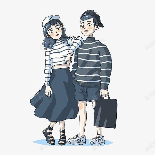 学生男女服装搭配png免抠素材_新图网 https://ixintu.com 学生 手绘 服装