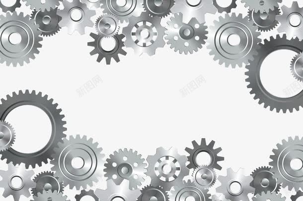 银色齿轮矢量图ai免抠素材_新图网 https://ixintu.com 工业风 机械时代 装饰 齿轮背景 矢量图